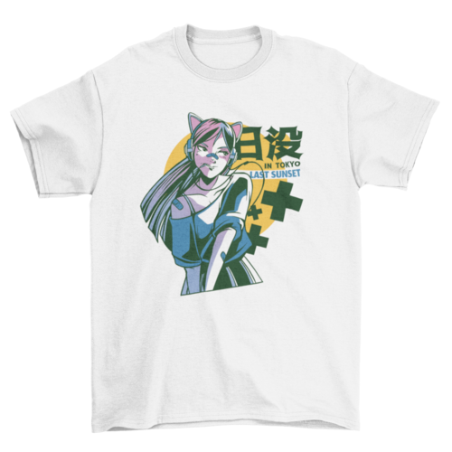 Tokyo anime girl t-shirt