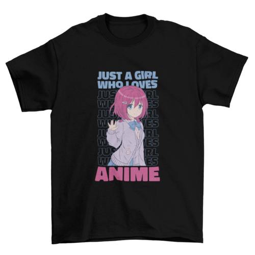 Anime girl quote t-shirt